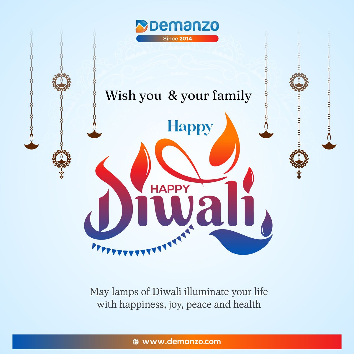 demanzo_info's tweet photo. May the warmth and brightness of the Diwali lights shine on you all year. Wishing you all a very Happy and Healthy Diwali.
https://t.co/yLRYlAGKlB

#happydiwali #diwali2024 #festivaloflights #digitalmarketing #webdevelopment #festivevibe https://t.co/WMPRGtG8MT