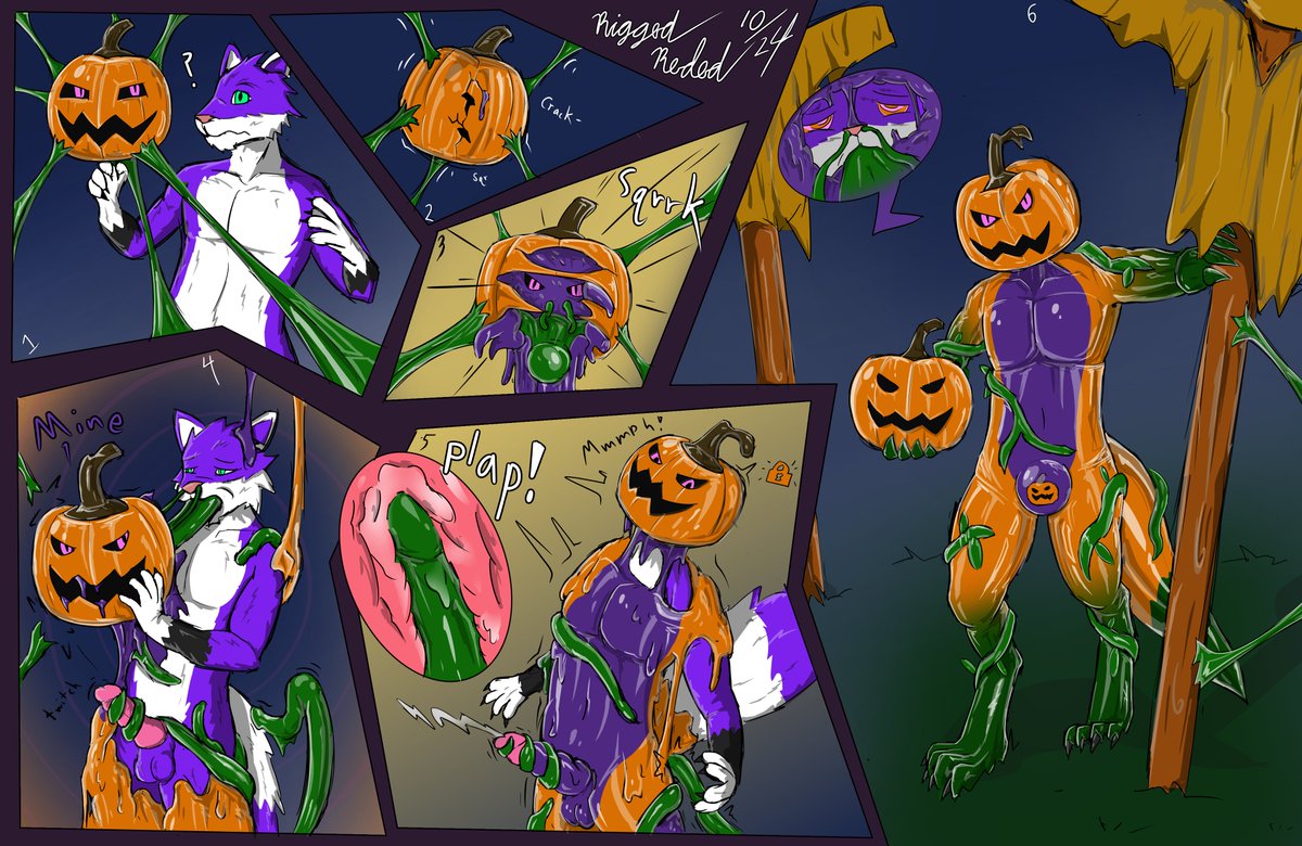 Happy Halloween~

Feel free to take a few pumpkins home to share. It's on house!

for <a href="/_NOwOdles_/">NoodlesLeChenard</a>

#latex #rubber #pumpkin #suit #tf #drone
