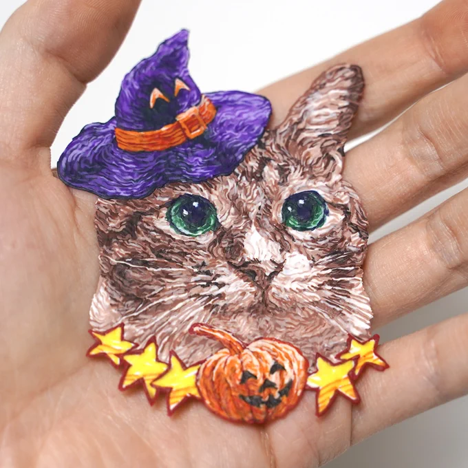 本日はハロウィンですね!!カラー粘土でつくったハロウィン猫さんです!!皆様良きハロウィンをお過ごしください!!(*^^*)#ハロウィン#ハッピーハロウィン#Halloween#HappyHalloween#猫 #ねこ #cat 