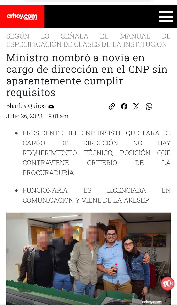 gustavonunez75's tweet photo. 👉Ministro de Agricultura Victor Carvajal, nombró a novia como Directora de Mercadeo en el CNP sin cumplir requisitos. 
👉Nombran a esposa del Ministro del MOPT, en un puesto del Ministerio de Vivienda.
Al parecer Rodrigo Chaves no tiene problema con esto si son entre los suyos. https://t.co/YvvcSZuLQj