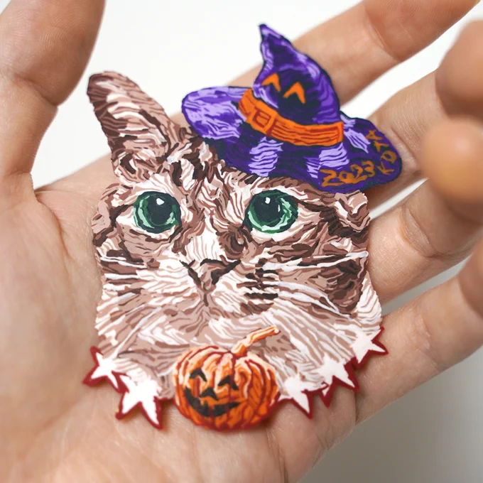 本日はハロウィンですね!!カラー粘土でつくったハロウィン猫さんです!!皆様良きハロウィンをお過ごしください!!(*^^*)#ハロウィン#ハッピーハロウィン#Halloween#HappyHalloween#猫 #ねこ #cat 