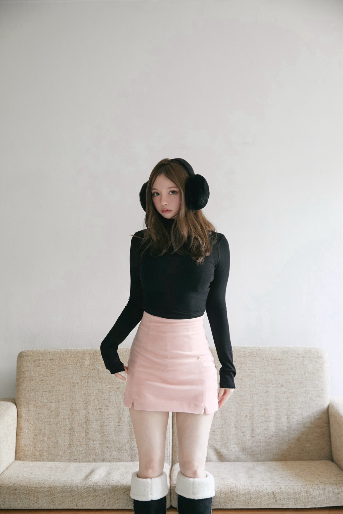 andmary Kate slit mini skirt（andmary Kate slit mini skirt