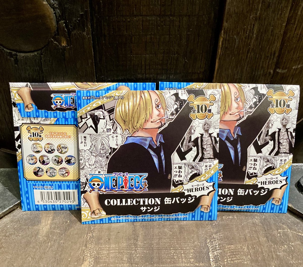 再入荷】原画商品 コレクション缶バッジ“HEROES”第1弾 サンジ 440円 