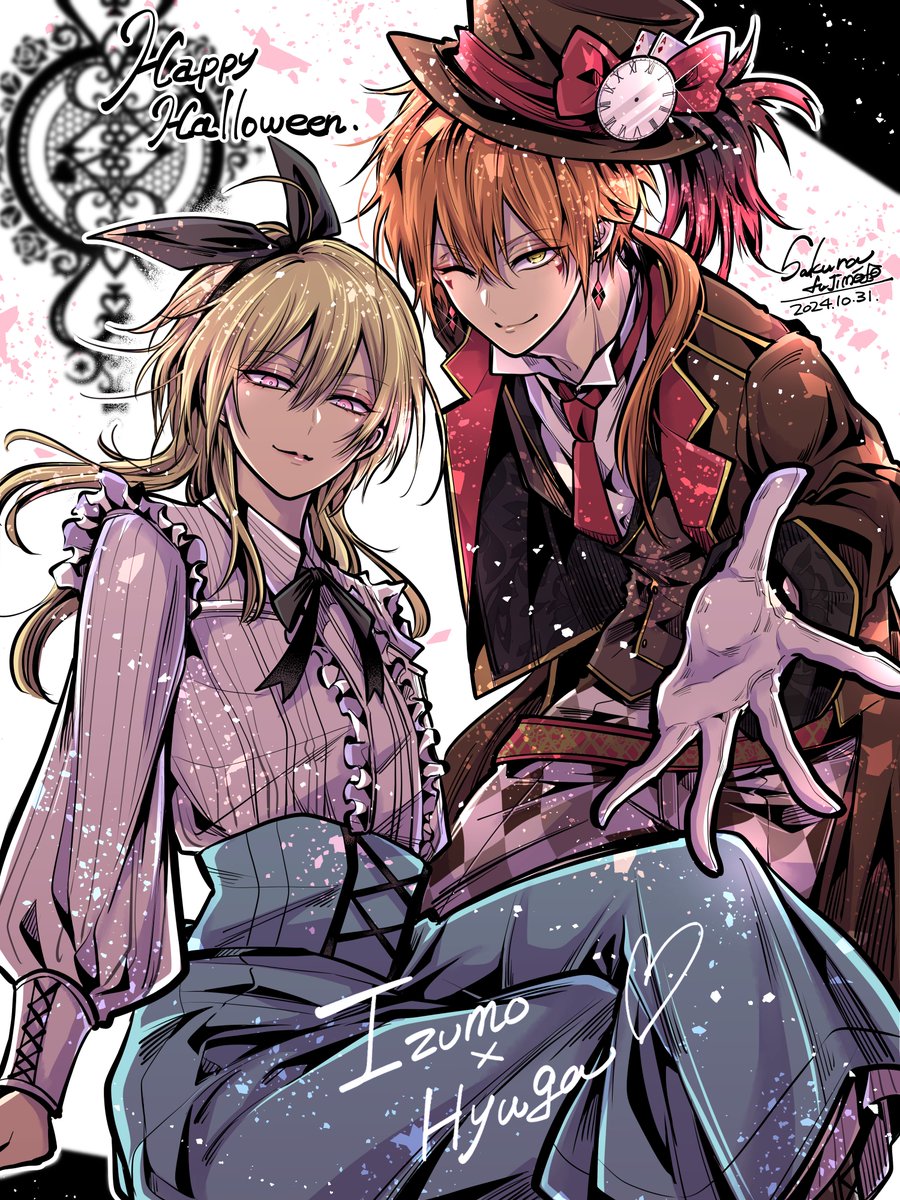 雅血のハロウィン🎃その① 日向（アリス♂）＆出雲（マッドハッター
