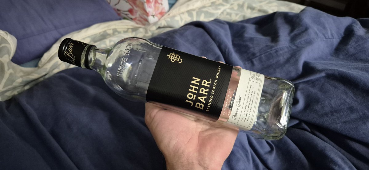 I finished this today. It is a horrible sipper, but excellent for mixing.
#whisky #bottlekill #scotch