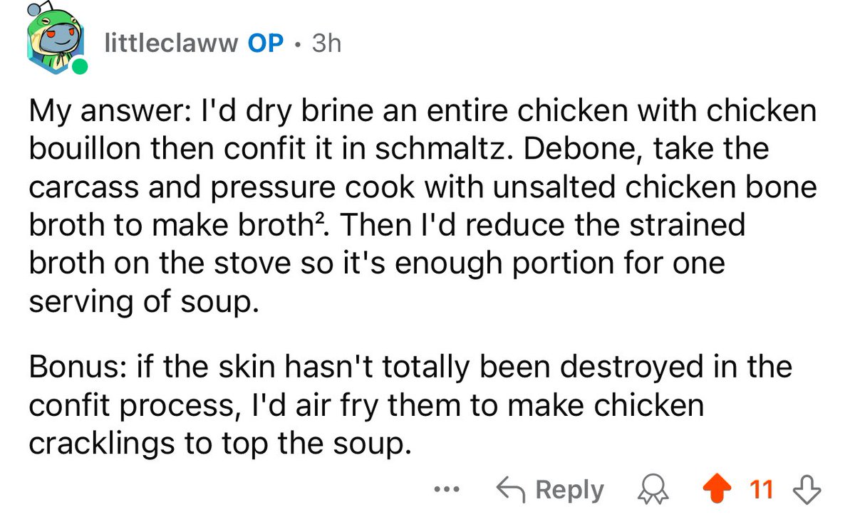 sharpbabytooth's tweet photo. Asked this on Reddit + my answer but curious what your answer would be @MythicalChef https://t.co/vauWR5YDSh