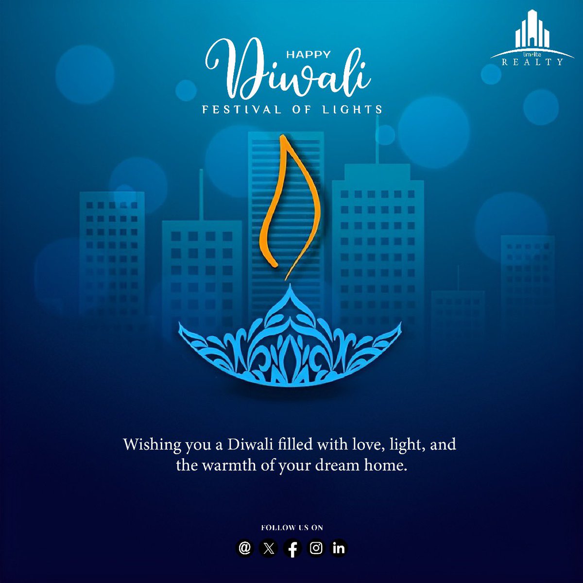 limeli8realty's tweet photo. Wishing you a Diwali that opens the doors to happiness, love, and a home filled with memories! Let this festival of lights be the beginning of your dream home journey.🪔🎇😊

#diwalicelebration #festivevibes #culture #festival #celebration #limelite___realty https://t.co/GJtrbMAgMQ