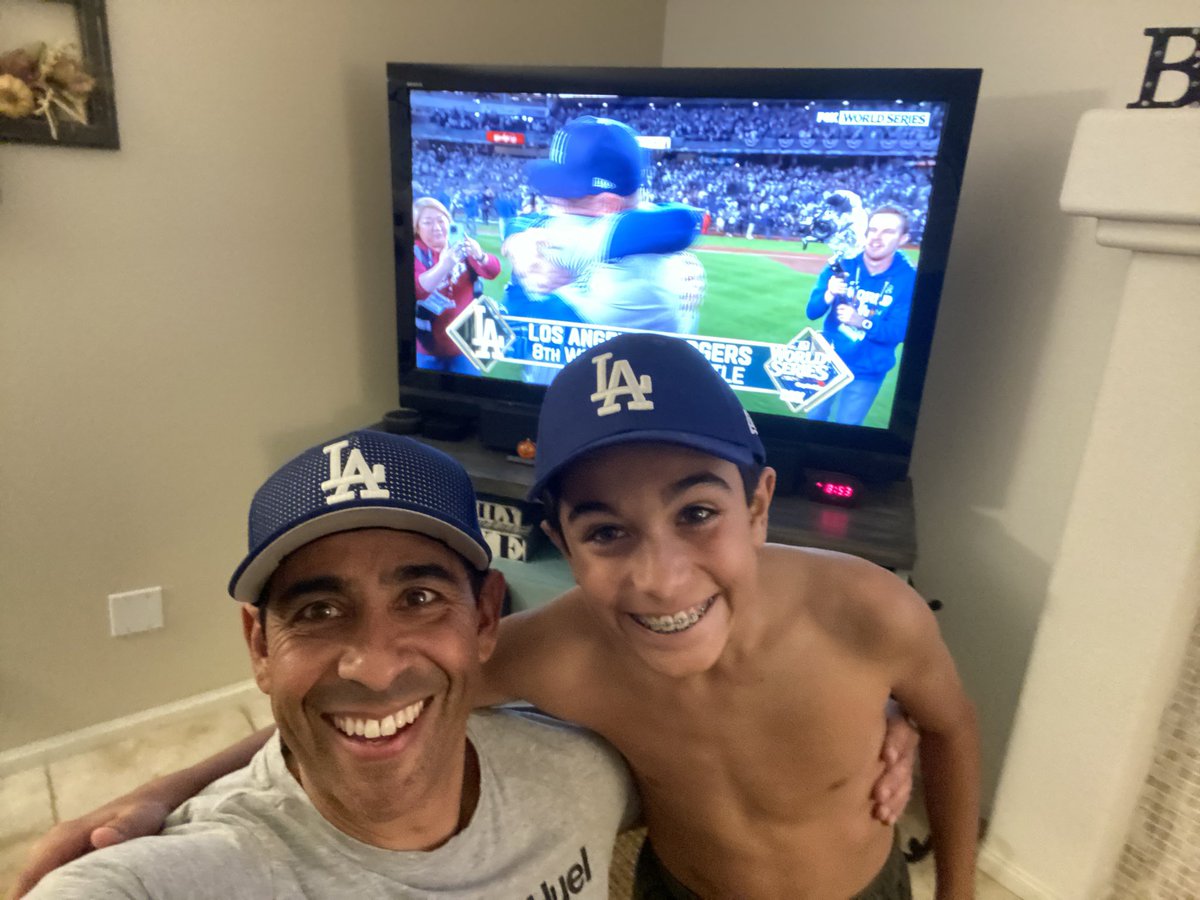 Diego13Boca's tweet photo. 3 generations of Dodgers fans. (My dad here in spirit)
#ForManuel #ForFernando https://t.co/NBfUu7iWow