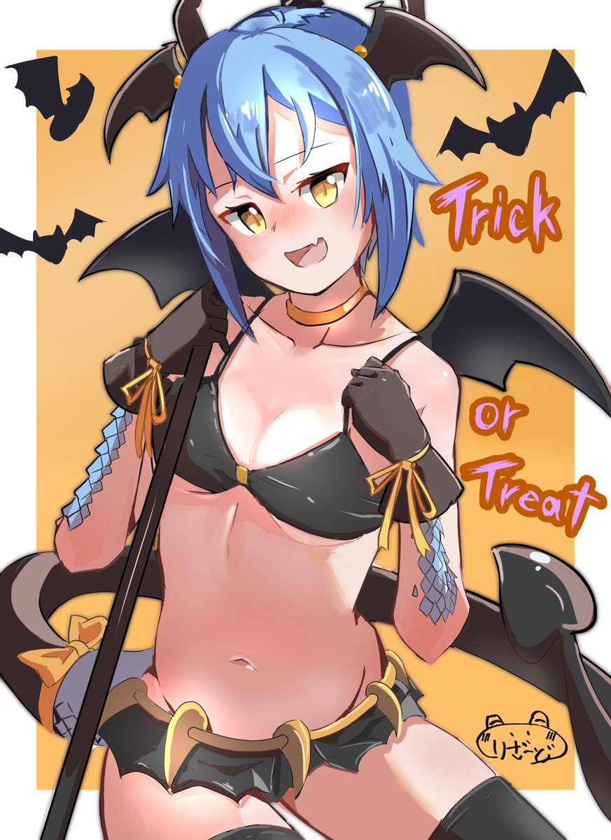 「小悪魔なリザちゃん#ハロウィン#oc 」|りざーど🦎@うちの子のイラスト