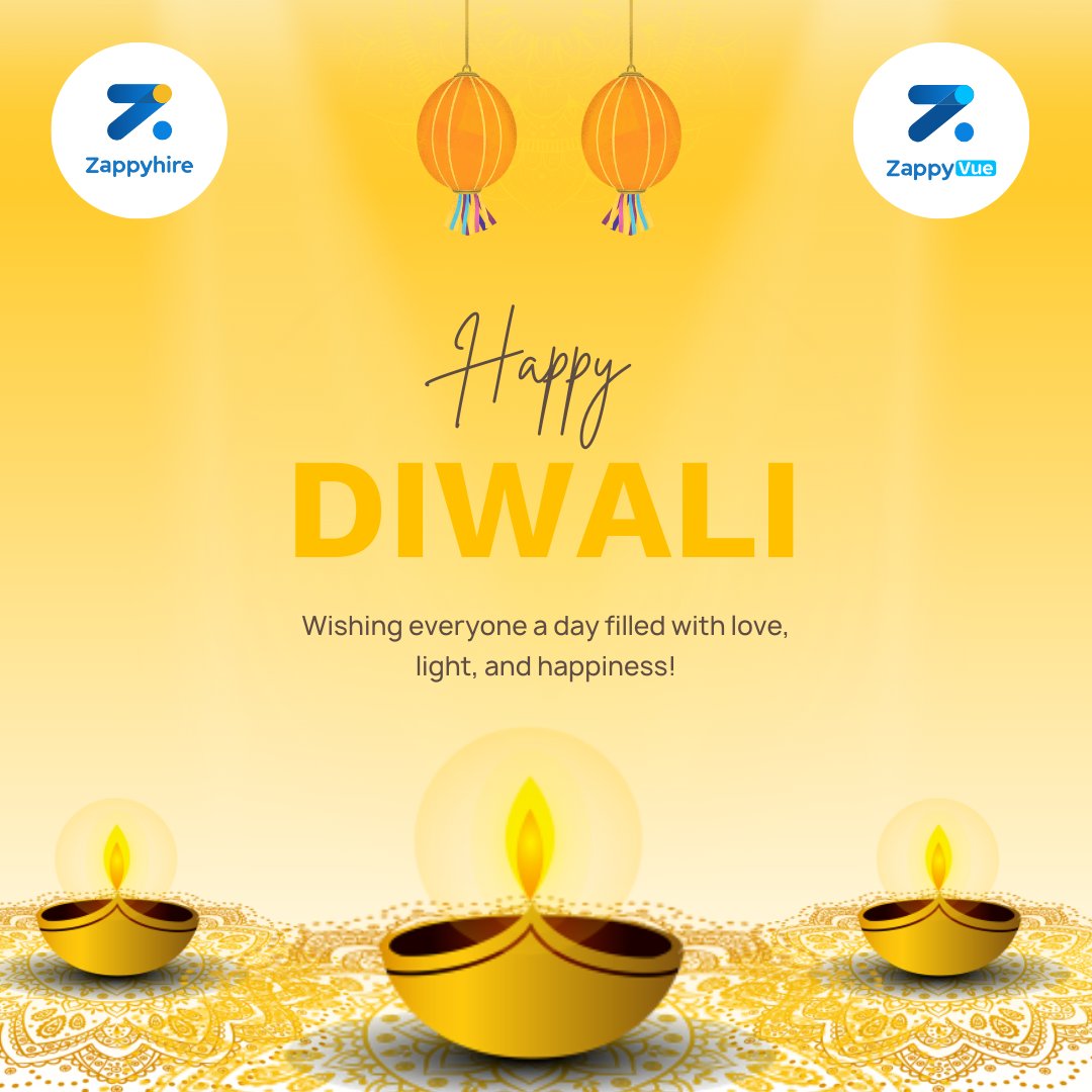 zappyhireglobal's tweet image. ✨ Team Zappyhire wishes you a very Happy Diwali! ✨

The festival of lights is finally here, bringing with it joy, prosperity, love, and light! 🪔

#zappyhire #ZappyVue #diwali #diwali2024 #festivaloflights #joy #prosperity