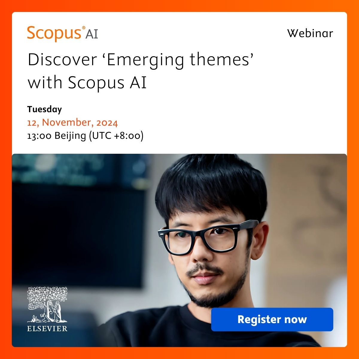 Join our upcoming webinar for an exclusive look into the future of research as we launch Emerging themes, a groundbreaking new feature in #ScopusAI. Register today 👉 spkl.io/6011frWDW