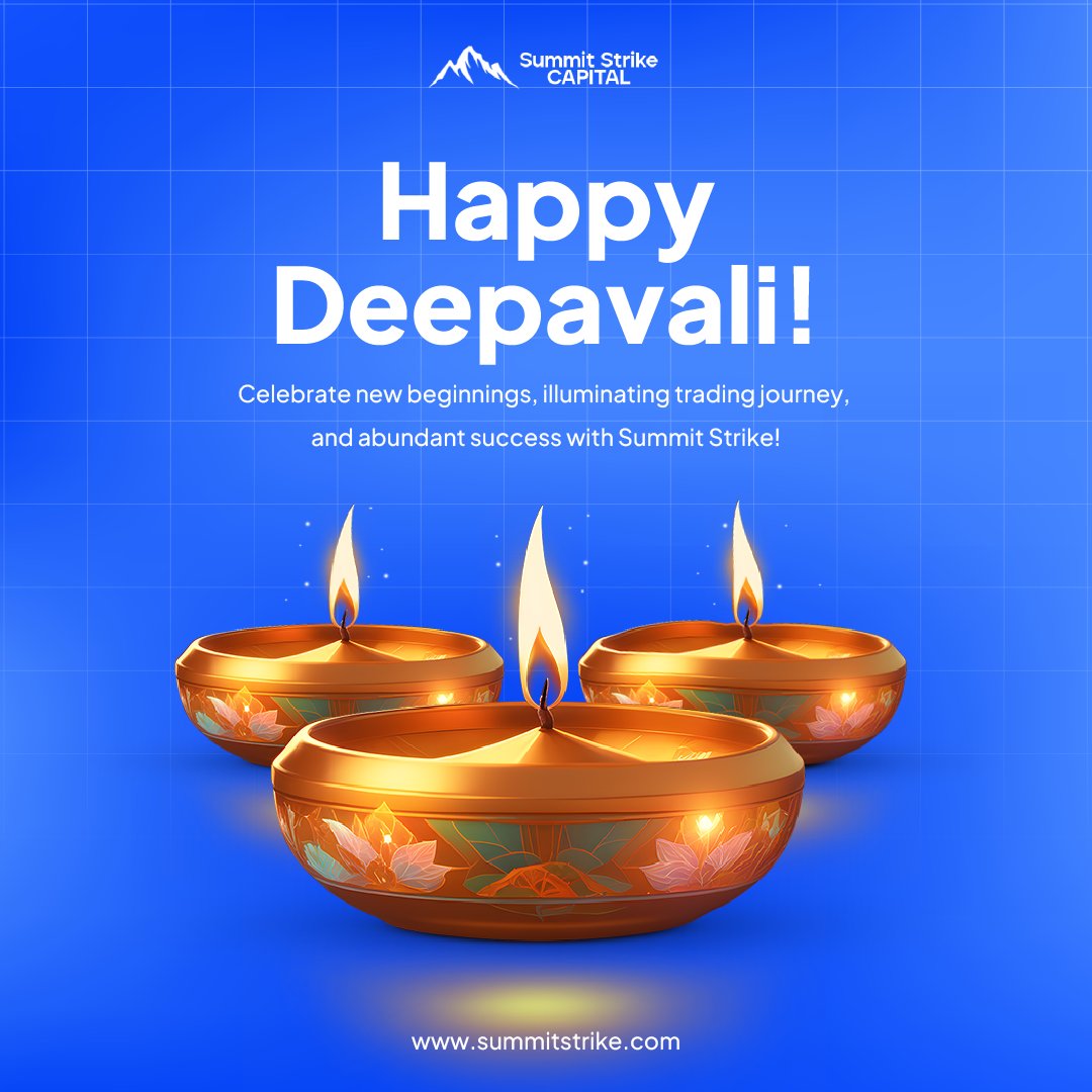 Summitstrike's tweet photo. Happy Diwali to our Summit Strike traders! 🪔
May your trades be as bright as the Diwali lights and your profits soar higher than ever.
Wishing you success, joy, and prosperity! ✨
#HappyDiwali #SummitStrike" https://t.co/cktrRSjpnx