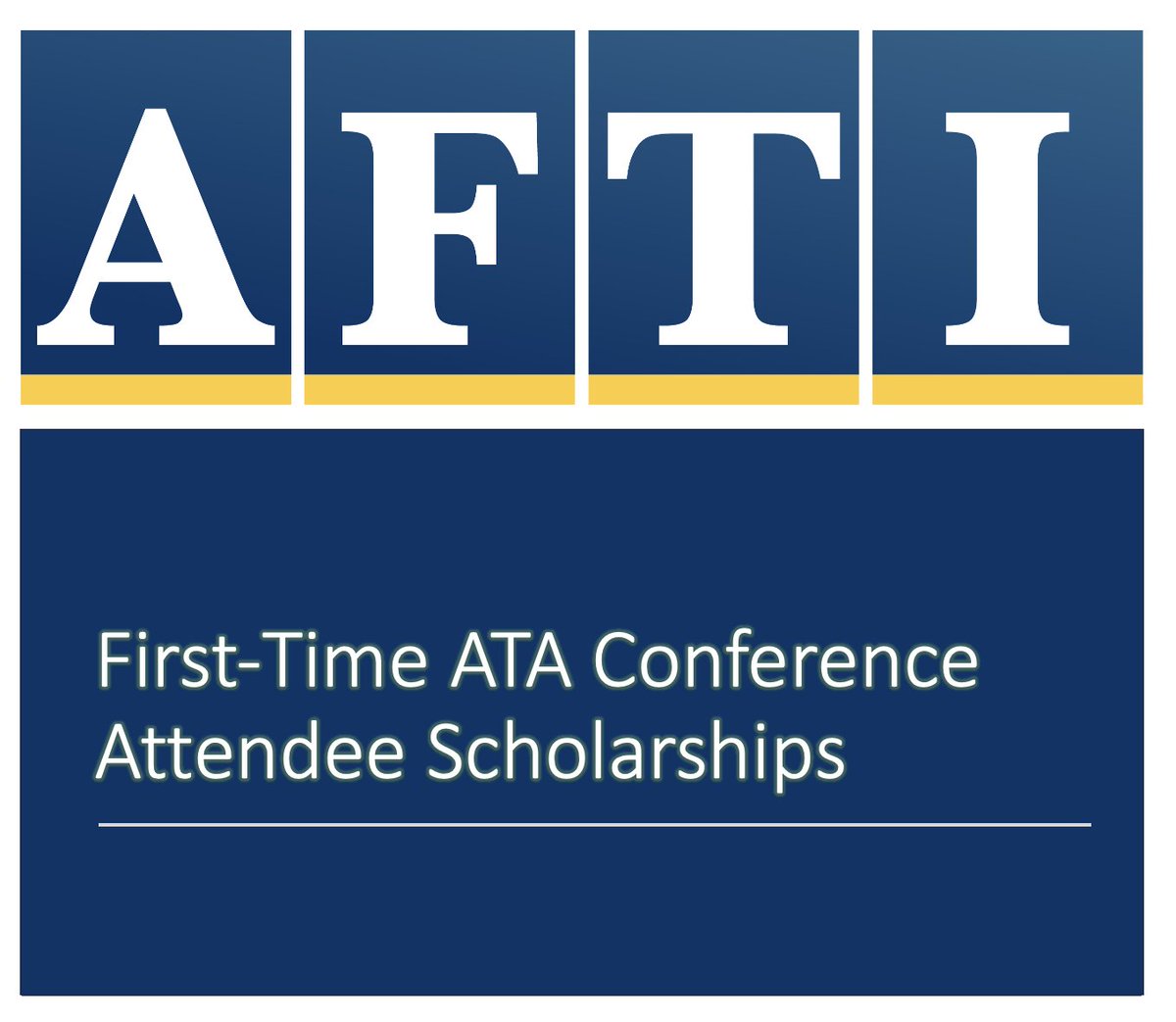 The AFTI First-time Attendee Scholarship is intended to encourage outstanding undergraduate or graduate students who are  enrolled in or have recently completed degree/certificate programs in T&amp;I to attend #ATA65, since we know attending the conference is transformational.
