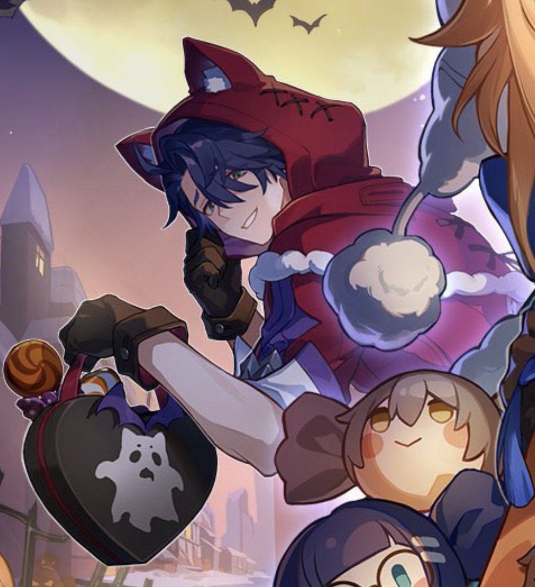 dailysampo's tweet photo. silly smirky guys in the back for halloween !! https://t.co/LdiwP0R1oS