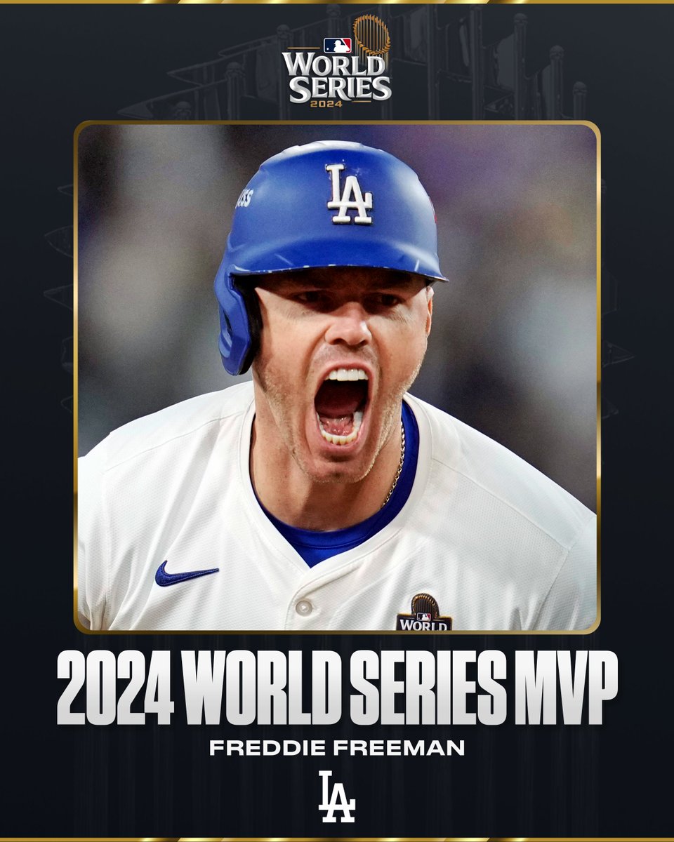 Sportsnet's tweet photo. The crown belongs to Freddie! 👑

After a historic #WorldSeries run, Freeman is named the MVP.  🙌 https://t.co/cJkdAppDvj