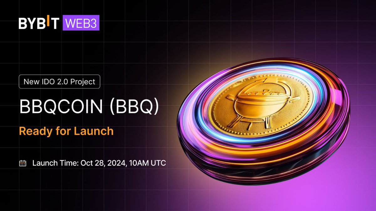 CryptoWhale1988's tweet photo. 📈Crypto Whale Announcement📈 

Join the adventure. BBQCoin is part of the #BybitWeb3📈 IDO 2.0.

An innovative project blending GameFi, blockchain, and Al on the TON blockchain.

➡️Subscription: 10/28 10:00 - 11/3 10:00 UTC

☑ Redemption Period: 11/3 10:15 11/4 10:00 UTC

📈Bybit Spot Listing: 11/4
10:00 UTC

➡️Get involved: https://t.co/YxwESr8VIL