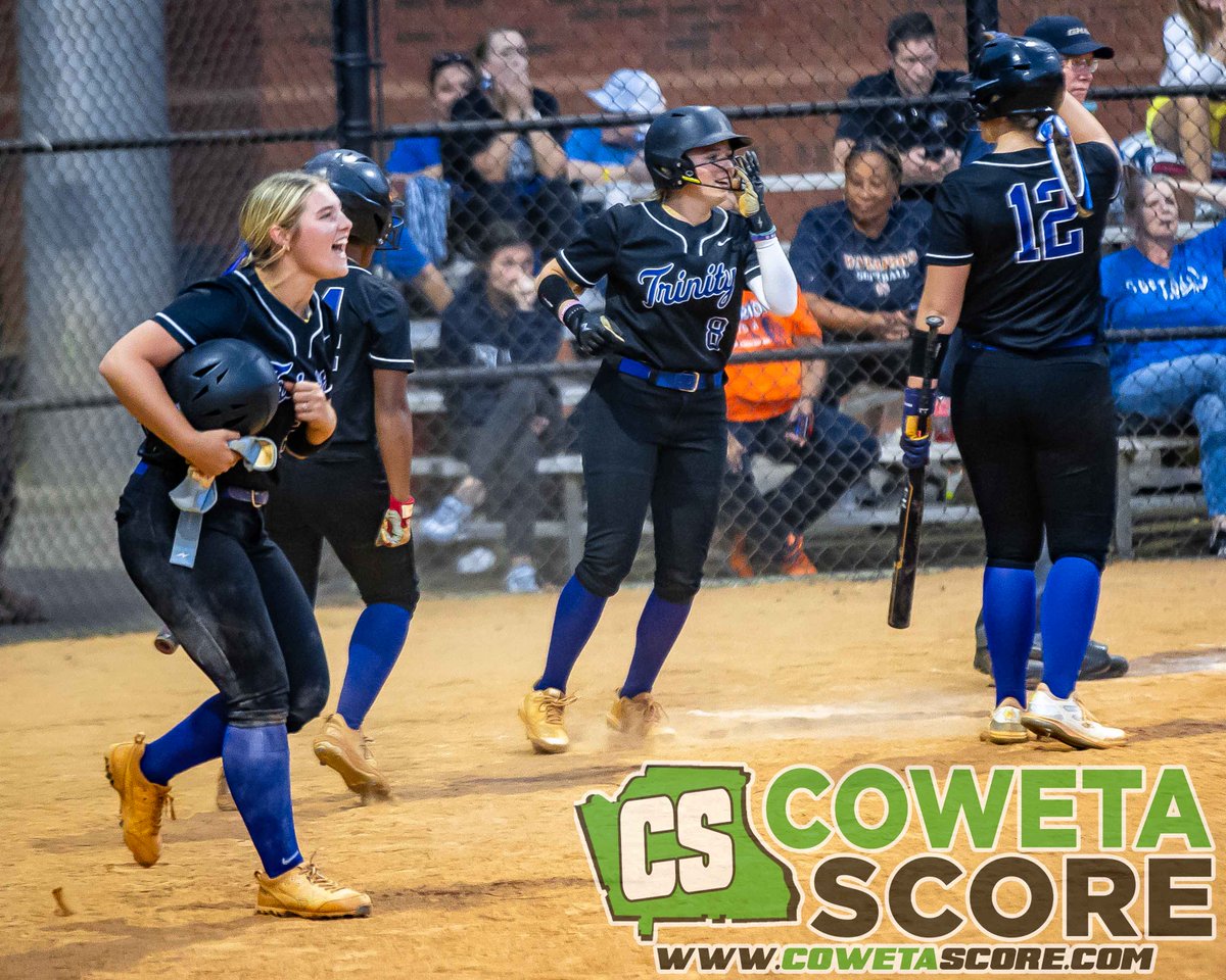 CowetaScore's tweet photo. "Total team win"
GHSA Class 3A-A State Softball Elite 8 Tournament
First Round
FINAL
Trinity Christian 13, Mount Paran 8
Lead changed twice in a wild fifth inning when teams combined for TWELVE runs. Trinity retook a lead for good in the bottom half, scoring seven times. 
Lady Lions with 13 hits. 
@Cacie_Cutright 2-3, HR, 2 intentional walks, 3 RBI
@kaydenh_13 3-4, RBI
@avery_lucchesi 2-4, 2RBIs (extended lead in 6th)
@annaaycock28 3-4, 2 RBIs
Mary Ruth Adkins clutch 2 RBI single in fifth
WP @KayleeCroft2025 (5IP, 6K) and @Cacie_Cutright (2IP, 4K) combine for 10Ks
Trinity faces Prince Avenue in Thursday's winner's bracket semifinal. Teams seeded No. 3 and No. 2 to start state tournament
@TCSAthletics1