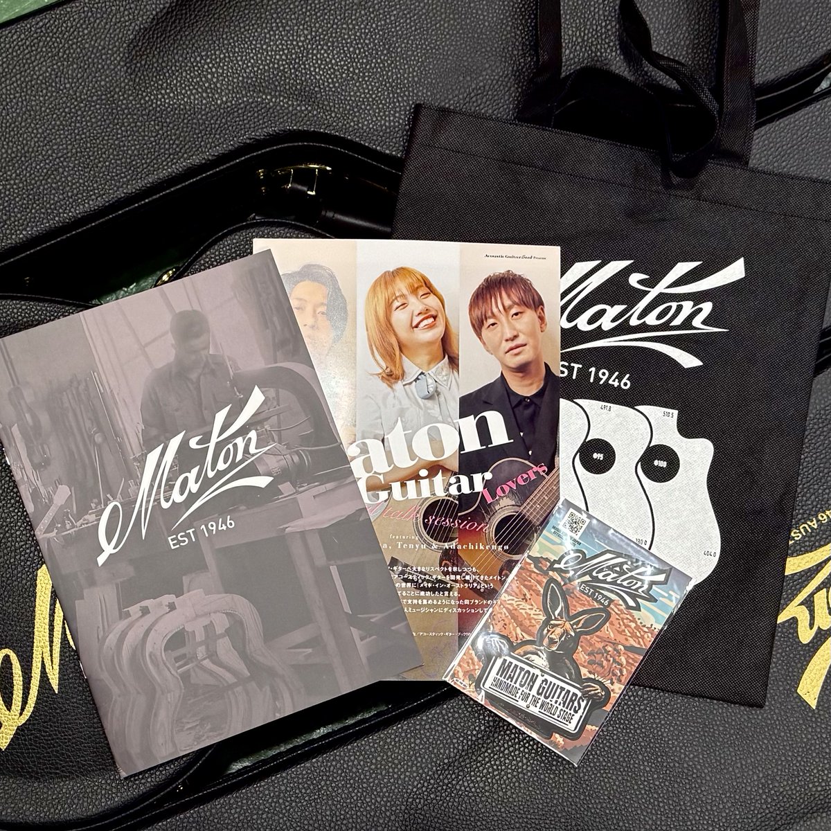 ご来場の皆さまにロゴ入りバッグ＋カタログセット＋非売品ステッカーをプレゼント！ぜひ遊びに来てくださいね～！（*数量限定、先着順）

#ギタラバ #ギタラバSENDAI #メイトン #Maton