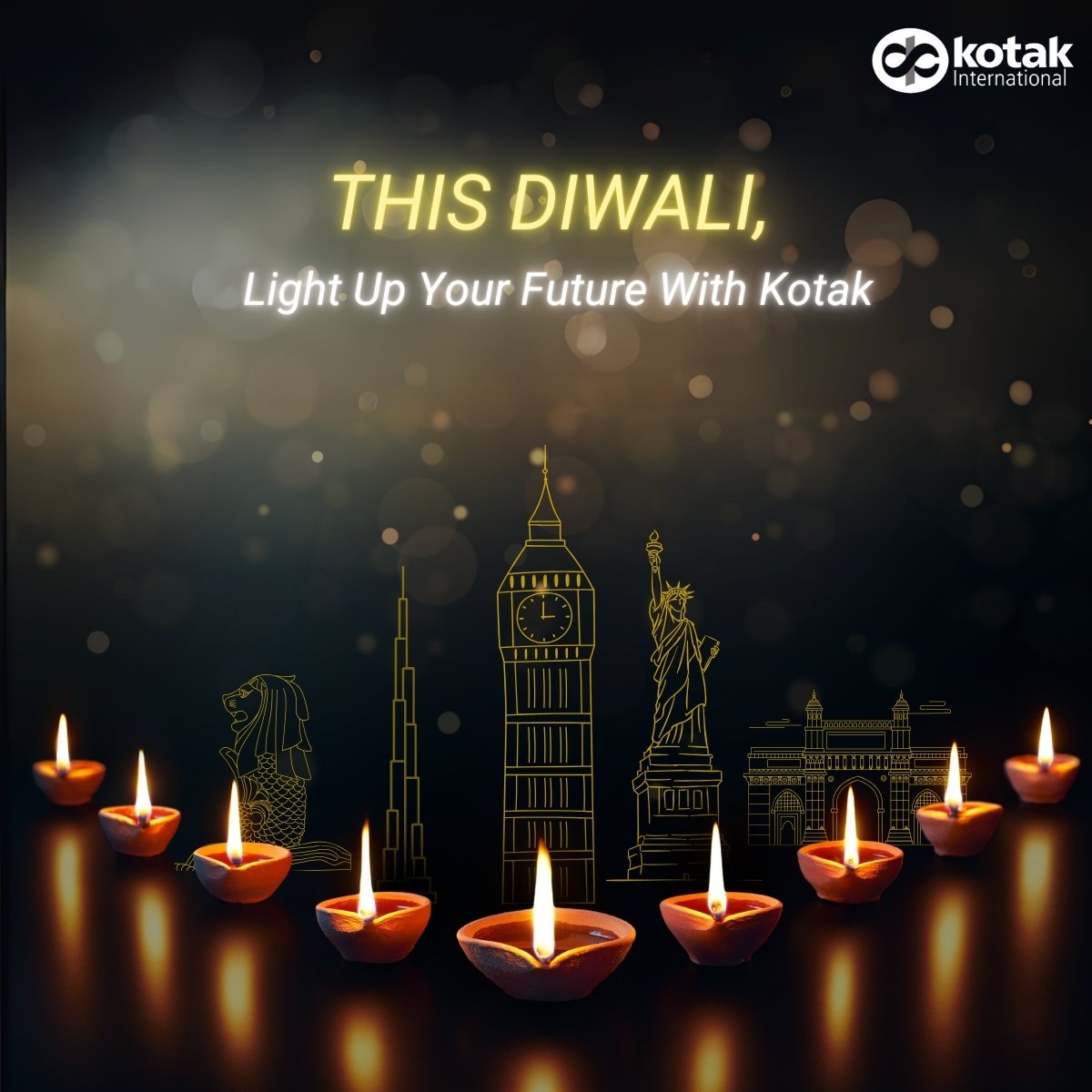 kotak_intl's tweet image. May this Diwali light up new beginnings and brighter opportunities. Step into a prosperous future with Kotak International.

#LightUpYourFuture #DiwaliWithKotak #Diwali2024