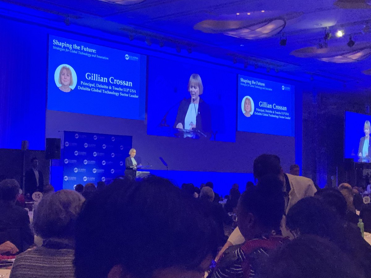 USJC's tweet photo. LIVE NOW: Gillian Crossan (@Deloitte) speaking about strategies for global technology & innovation #USJCAC24 #USJCAC https://t.co/c7VB849eFN