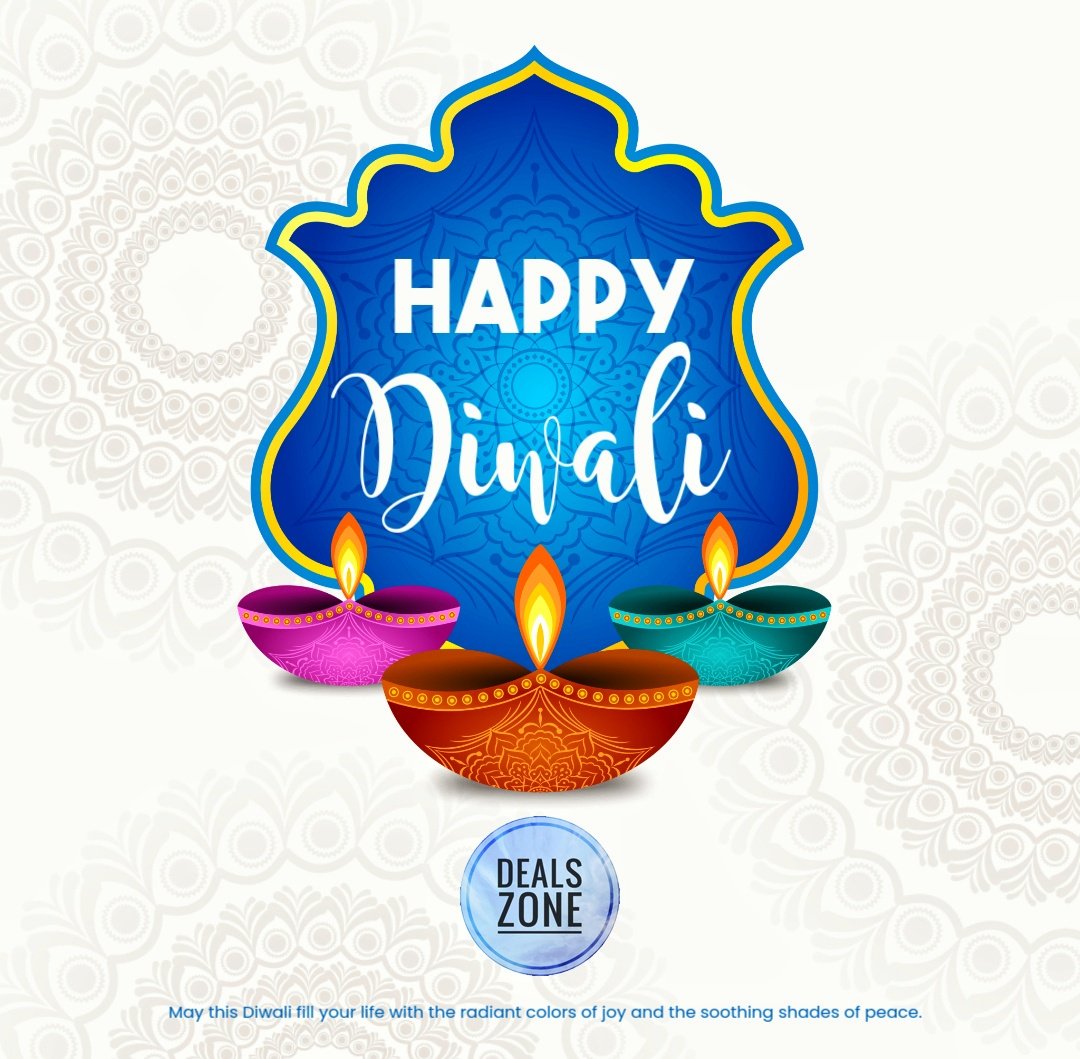 DealsZoneIndia's tweet photo. Wishing you and your loved ones a bright and prosperous Diwali filled with joy, health, and endless blessings! 

May this festival of lights illuminate new opportunities and fantastic deals in your life.

#HappyDiwali from the @DealsZoneIndia family! https://t.co/Y5ByFrDxom