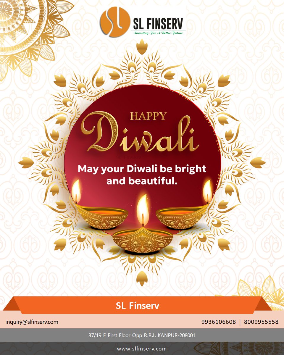 SlFinserv's tweet photo. May your Diwali sparkle with moments of joy and love. Wishing you a prosperous Diwali! #Diwali #ProsperousDiwali #FestivalOfLights To receive your copy of FREE eBook on Financial Freedom https://t.co/kOcXgKV0nR https://t.co/Ze4ieC4CVR