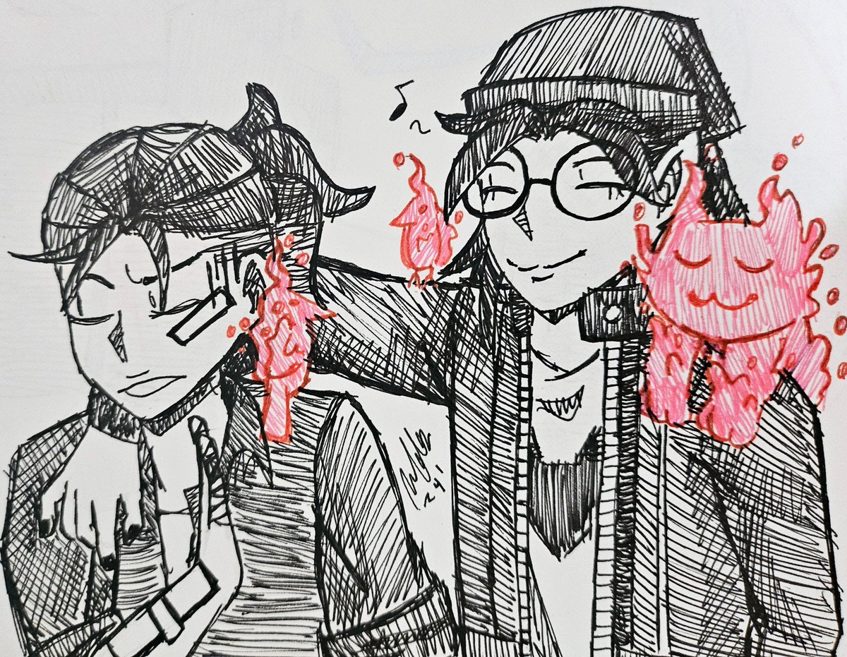 T_Chryses's tweet photo. #monster buddies 
Pt 5/5
#drawtober2024 #drawtober https://t.co/FkAvHKBXJe