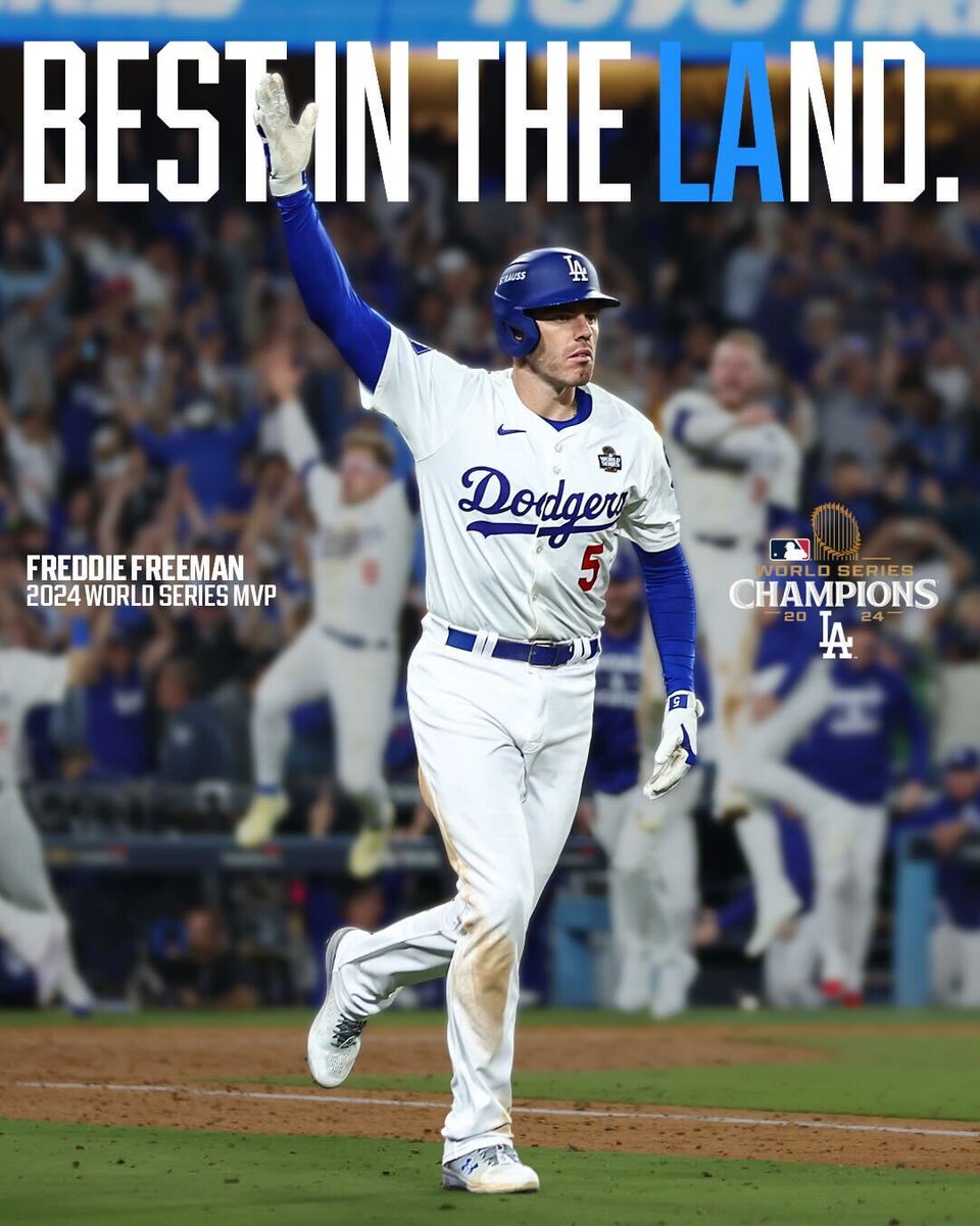 Freddie Freeman and the <a href="/Dodgers/">Los Angeles Dodgers</a> are on top of the baseball world. #WorldSeries