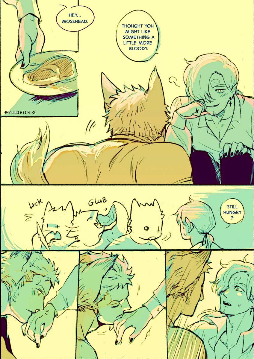 yuushishio's tweet photo. "still hungry?"

their story is long ahead, you can read here 🤭
https://t.co/pVmBqtoYJz
scene from fanfic: Ambiguous Ambrosia by @auspizien 

#zosan #HappyHalloween https://t.co/MYICSP5hpw