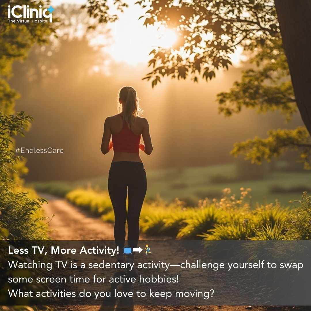 icliniq's tweet image. Less TV, More Activity! 📺➡️🏃‍♂️ iCliniq.com
#EndlessCare #WorkoutStruggles