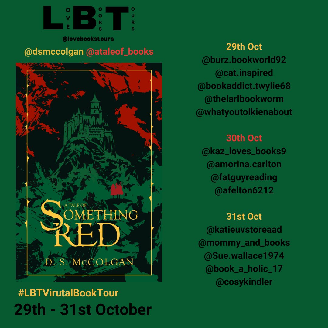 AmorinaCarlton's tweet photo. Review for the 2nd book in D.S. McColgan's "ATOS" series - "A Tale of Something Red"
@KellyALacey @lovebookstours
#Ad #LBTCrew #BookTwitter #FreeReview #FreeBookReview #ATO #ATaleOf #SomethingRed #FantasyBooks #ATaleOfSomethingRed #DSMcColgan #LBTFantasy 

https://t.co/eWAbqKdjUy https://t.co/mwCTkAYVlp