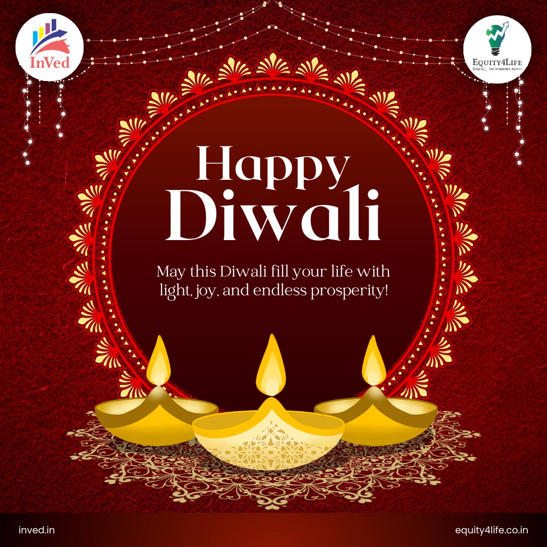 InVed_Research's tweet image. ✨ May this Diwali fill your life with light, joy, and endless prosperity! ✨

#HappyDiwali #FestivalOfLights #InVed #Equity4Life