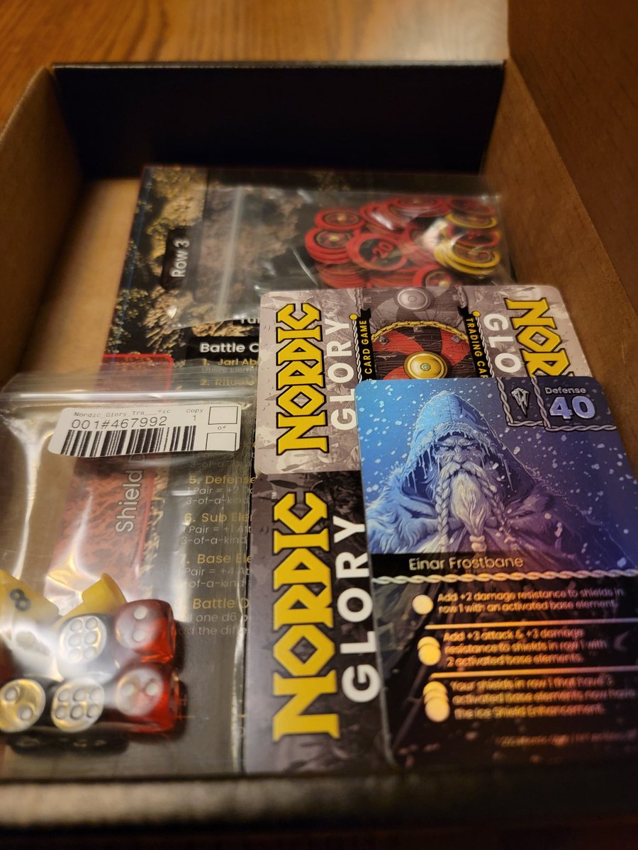 Just ordered the V3 prototype of the Nordic Glory Trading Card Game: Official Beta Box!

Final changes:
-Changed Jarl card backs to red 
-Balanced Jarl Abilities 
-Updated gameboard and rules for additional clarity 
-Updated necessary Ritual Cards
#NordicGloryTCG