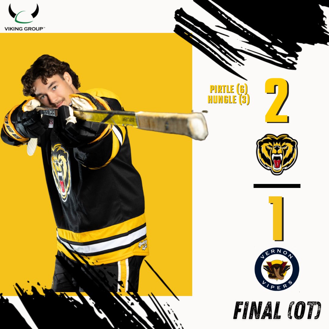 BCHLGrizzlies's tweet image. CAPTAIN CALLS GAME 🫡🚨

We kick off our road trip with an overtime winner in Vernon courtesy of Jacksenn Hungle.

🥅: Pirtle (6), Hungle (3)

⭐️ O. Auyeung-Ashton
⭐️⭐️ S. Binkley
⭐️⭐️⭐️ J. Hungle

#dub #bearcountry #overtime