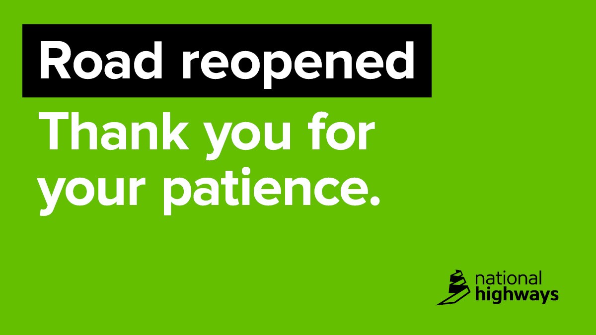 HighwaysSEAST's tweet photo. The #A27 in #WestSussex has re-opened in both directions between the #A280 (#Clapham) and the #A24 near #Worthing following a serious collision.
Thank you for your patience, have a safe onward journey. https://t.co/ildt08w1Wo