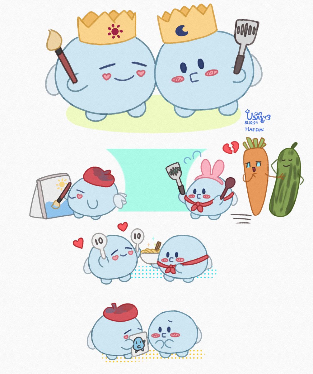 usasy_moe's tweet photo. Artist Ddohae &amp; MasterChef HyukJae 🖌️🍳
#동해 #은혁 #해은 https://t.co/Sls451WXxo