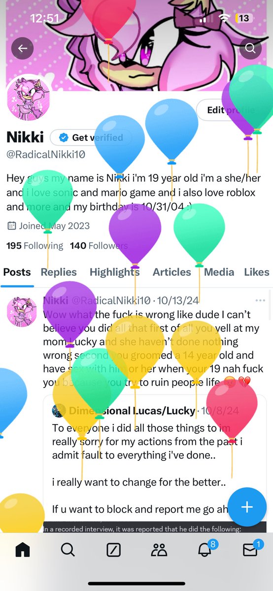 Well what ya look at that birthday balloons and which mean TODAY IS MY 20TH BIRTHDAY ^^