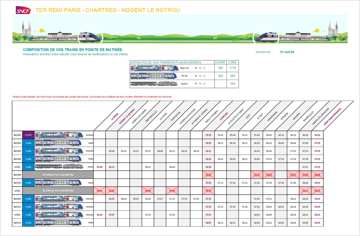 RemiTrainPCLM's tweet image. 🚆Voici la composition de vos trains pour ce jeudi matin.                                                                     

Je reste à votre disposition pour toute question.