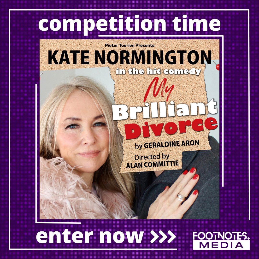 📢 It's Competition Time Cape Town!

Enter now and you could win a set of double (2) tickets to see Kate Normington in My Brilliant Divorce directed by Alan Committie at the Theatre On The Bay on Saturday, 2 November.

Visit our website (footnotes.co.za) &amp; click on the