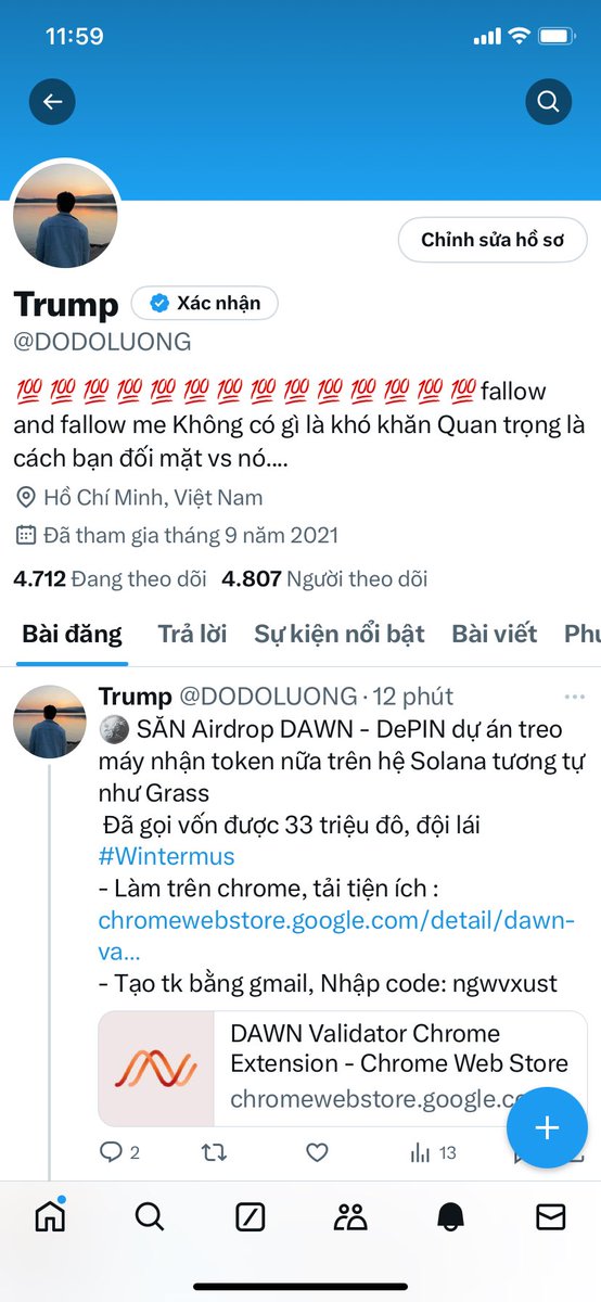 Ơ tick xanh này là sao nhỉ ae😂😂😂
#CHEO #airdrop