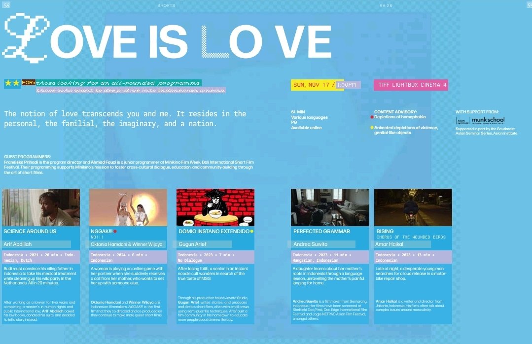 Film "NGGAK!!!" akan tayang di program LOVE IS LOVE bersama banyak film keren lainnya, program kerja sama dengan programmer <a href="/thatiscika/">Fransiska Prihadi</a> dan Ozi dari <a href="/minikinoevents/">minikino</a> ❤️❤️❤️