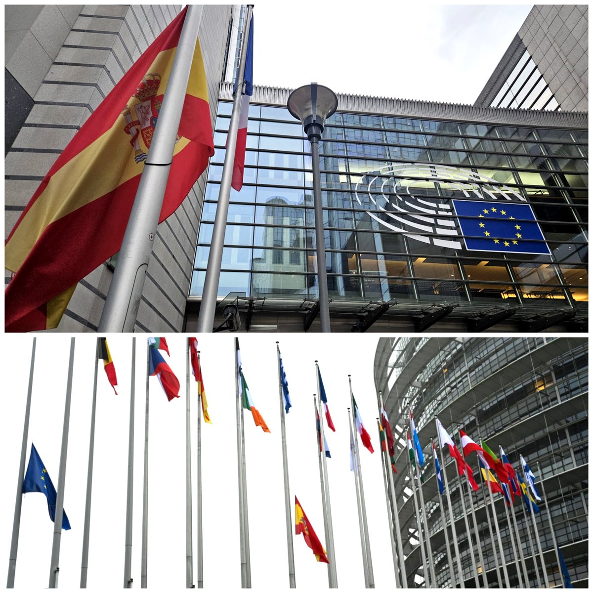 Europa está con España 🇪🇺🇪🇸

Today, our flags are flying at half mast as <a href="/Europarl_ES/">Parlamento Europeo en España</a> joins the people of Spain to mourn all those who lost their lives during the tragic floods.

We will face this together.