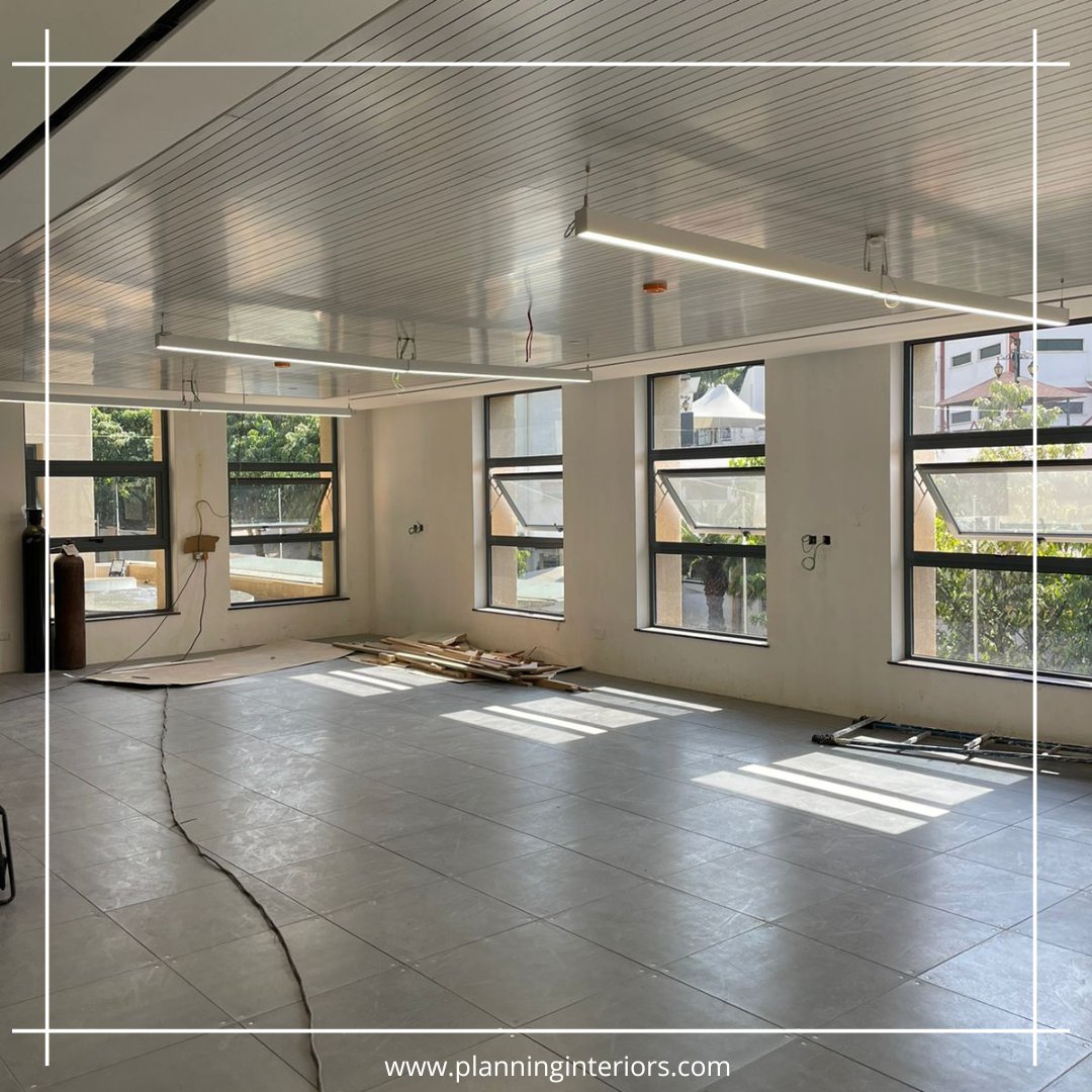 PIL_inspired's tweet photo. Bringing modern workspace dreams to life! 🏢✨ 
We're thrilled to share the progress of our latest commercial project in Nairobi. 
The space features stunning wooden acoustic baffles, creating both visual interest and optimal sound control for productive workdays ahead. https://t.co/XhYvhoDB07