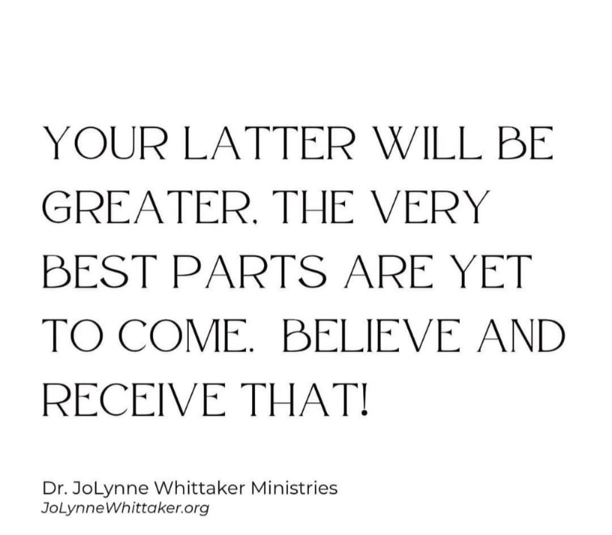 DrJoLynneW's tweet photo. Sarah was 90 years old when she had Isaac.  Her dream baby.  Her miracle.  She lived through hard times and major dysfunction, then had her precious son later in life.  That began a whole new journey and the woman of God was blessed beyond measure.  Are you ready?  Here comes your word👇🏽

IT IS NOT TOO LATE FOR YOU.

NOTHING IS OVER.

YOU HAVE NOT BEEN THROUGH TOO MUCH.

God is quickening you just like He did Sarah and you’re going to produce and be blessed, in Jesus’ name.  From today, fresh fire comes upon you.  A fresh anointing and you will bear much good fruit.

Something important is about to begin.  Old dreams will receive new life.  God is going to bless it.  New doors will open, unexpected opportunities will come to you.  New relationships will form by the mighty hand of God.

Your latter will be greater.  That means the future holds greatness, the very best parts are yet to come!  BELIEVE AND RECEIVE— #ItsGonnaHappen !

𝒟𝓇. 𝒥𝑜𝐿𝓎𝓃𝓃𝑒 𝒲𝒽𝒾𝓉𝓉𝒶𝓀𝑒𝓇
𝘑𝘰𝘓𝘺𝘯𝘯𝘦𝘞𝘩𝘪𝘵𝘵𝘢𝘬𝘦𝘳.𝘰𝘳𝘨
