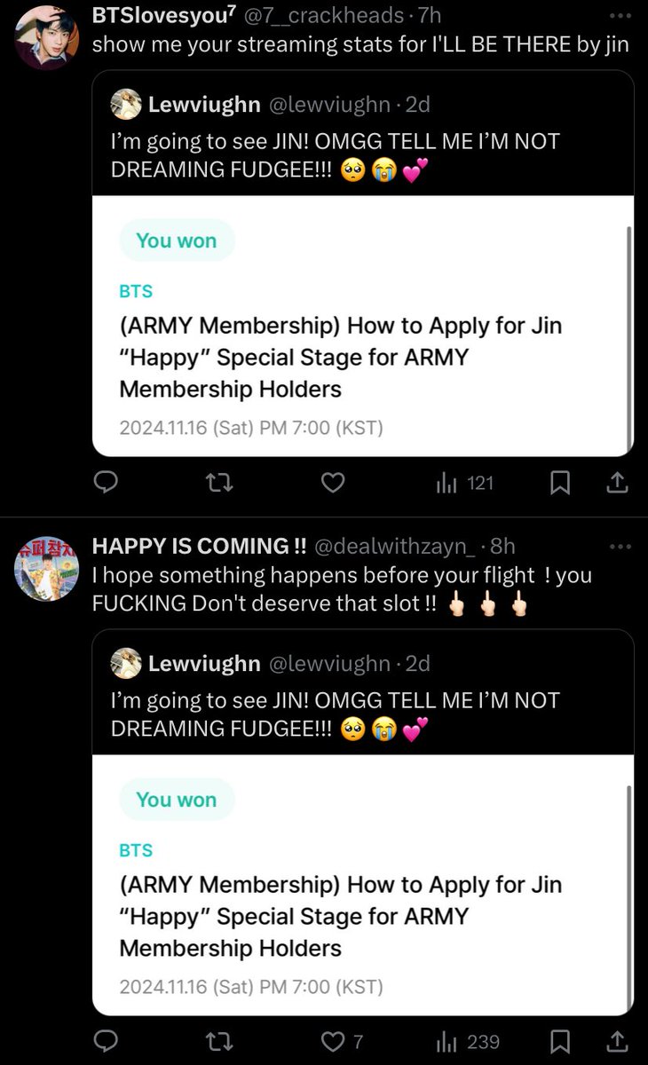 Y00NG0RE's tweet photo. this is why they’re going to see jin and you’re not. https://t.co/RBA1xgNcpl