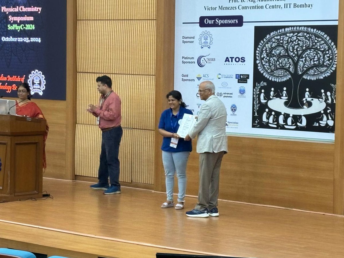 George Thomas' Group (@kgt_lab) on Twitter photo Congratulations to our present and former PhD students, <a href="/DevikaRajan17/">Devika Rajan</a> and <a href="/KarSabnam/">Sabnam Kar</a>, for securing the best poster prize at <a href="/SoPhyC_India/">SoPhyC: Society of Physical Chemistry, India</a> organized by <a href="/iitbombay/">IIT Bombay</a>.👏👏
<a href="/tvmiiser/">IISER Thiruvananthapuram</a> <a href="/Chemie_iisertvm/">School of Chemistry IISER TVM</a> Congratulations to our present and former PhD students, <a href="/DevikaRajan17/">Devika Rajan</a> and <a href="/KarSabnam/">Sabnam Kar</a>, for securing the best poster prize at <a href="/SoPhyC_India/">SoPhyC: Society of Physical Chemistry, India</a> organized by <a href="/iitbombay/">IIT Bombay</a>.👏👏
<a href="/tvmiiser/">IISER Thiruvananthapuram</a> <a href="/Chemie_iisertvm/">School of Chemistry IISER TVM</a>