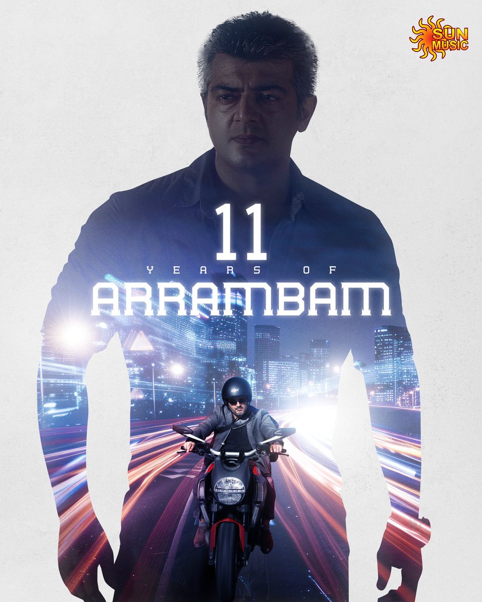SunMusic's tweet photo. Saavukku bayanthavanukku dhinam dhinam saavu.
Ethukume bayapadathavan ku oru thadava thaan saavu🔥

#11YearsOfArrambam

#SunMusic #HitSongs #Kollywood #Tamil #Songs #Music #NonStopHits #Arrambam #AjithKumar #Arya #Nayanthara #TaapseePannu #11YearsOfArrambam #YuvanShankarRaja #Yuvan #U1 #Vishnuvardhan