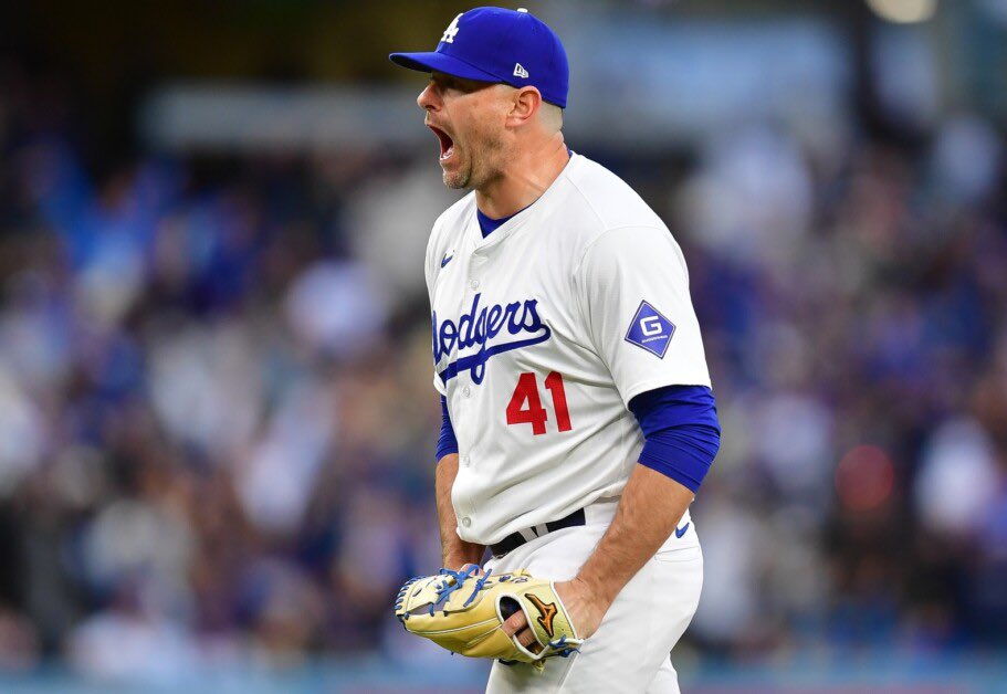 BlakeHHarris's tweet photo. Daniel Hudson tore his ACL in his left knee in 2022

After missing over a year, he sprained a ligament in his right knee 3 games into his 2023 season 

He could have hung it up after that 

Instead, he signed a minor-league contract with the Dodgers and goes out a champion 🫡 https://t.co/E25rFcrCRu