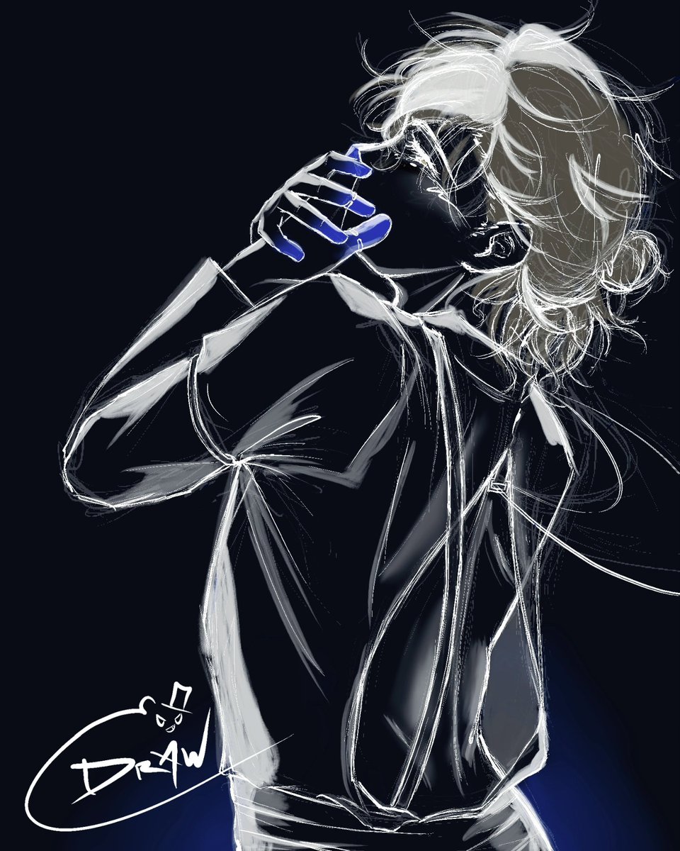 _draw101's tweet image. Distracting myself from my exams HAHAHA I just really wanted to draw his back 🥹

#rkgk #AlienStage #round7 #blinkgone #luka #lukaalienstage #vivinos #studiolico