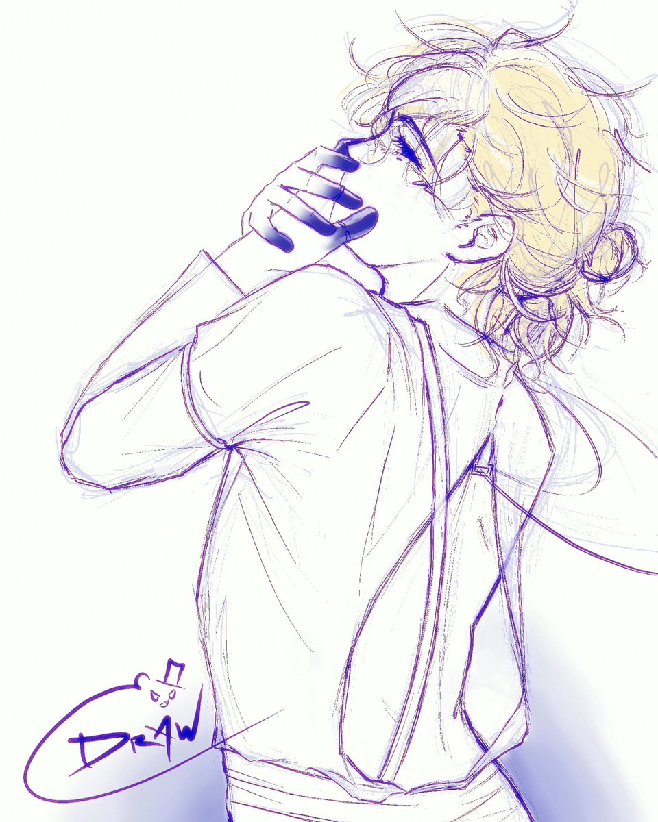 _draw101's tweet image. Distracting myself from my exams HAHAHA I just really wanted to draw his back 🥹

#rkgk #AlienStage #round7 #blinkgone #luka #lukaalienstage #vivinos #studiolico